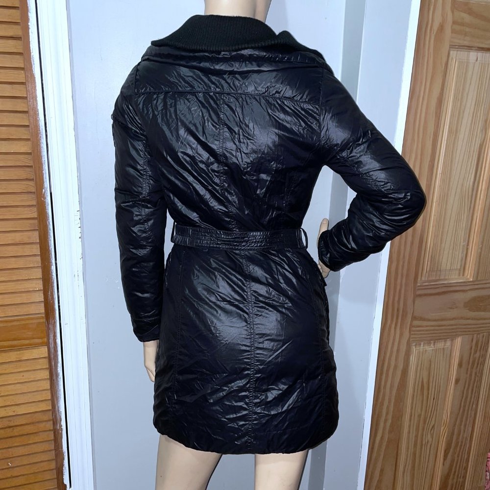 ADD Down Nylon Light Weight Belted Puffer Coat - Picture 5 of 15